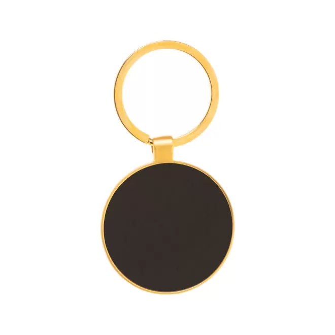 PORTE CLES EN METAL PERSONNALISABLE 'ANTONETTA ROND' - doré