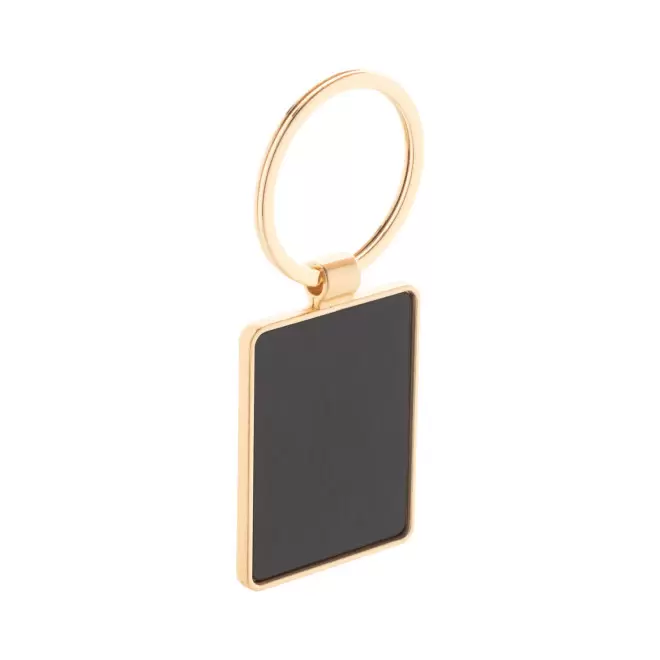 PORTE CLES METAL PERSONNALISABLE 'ANTONETTA RECTANGLE' - doré