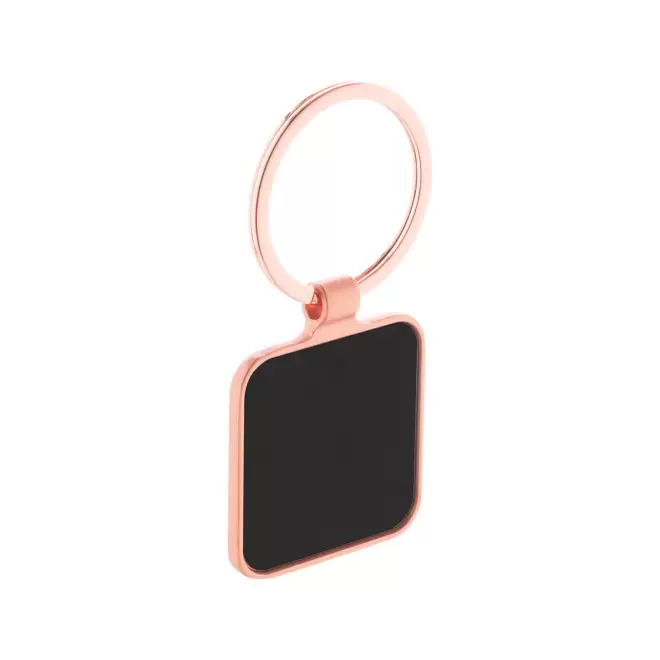 PORTE CLES EN METAL PERSONNALISBLE 'ANTONETTA CARRE' - rose gold
