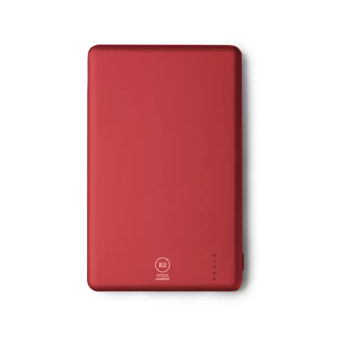 POWERBANK MAGNETIQUE PERSONNALISABLE 'ARCONI ALU' - rouge