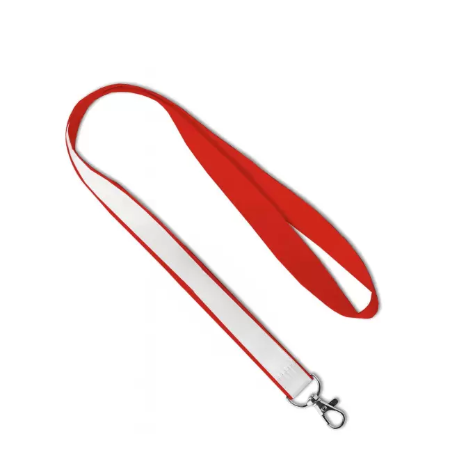 LANYARD AVEC SATIN PERSONNALISABLE 'LUNGO SATIN' - rouge