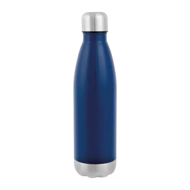 BOUTEILLE ISOTHERME PERSONNALISABLE 500ML 'SYLVANA' - bleu/argenté