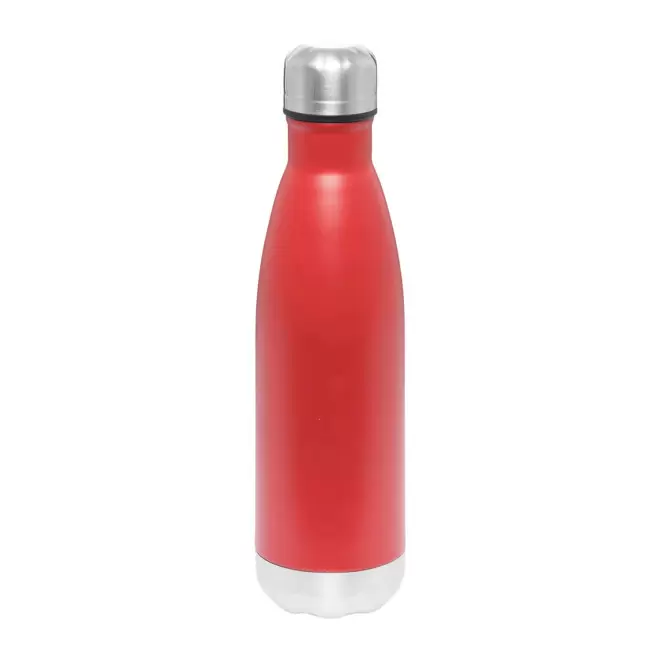 BOUTEILLE ISOTHERME PERSONNALISABLE 500ML 'SYLVANA' - rouge/argenté