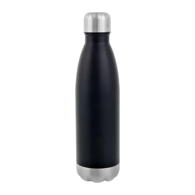 BOUTEILLE ISOTHERME PERSONNALISABLE 500ML 'SYLVANA' - noir/argenté