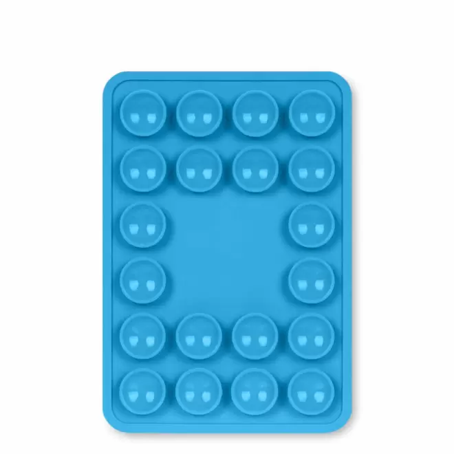 SUPPORT TELEPHONE PERSONNALISABLE VENTOUSE 'MINOUCHE' - bleu