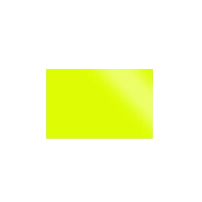 STICKER FLUO RECTANGLE PERSONNALISABLE 'KLISTER FLUO' 4X6 - jaune fluo