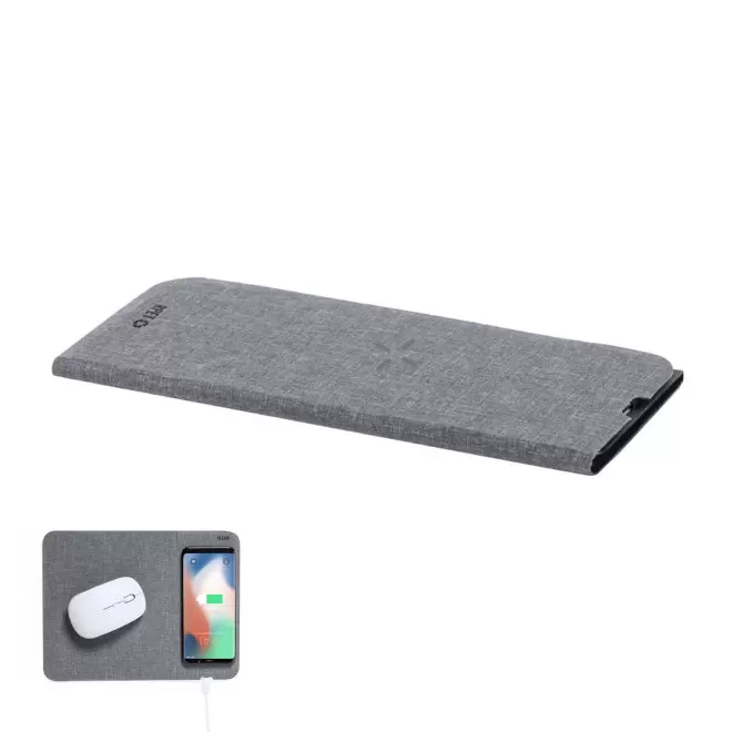 TAPIS SOURIS INDUCTION PERSONNALISABLE 'RELIUM POLY RPET' - gris