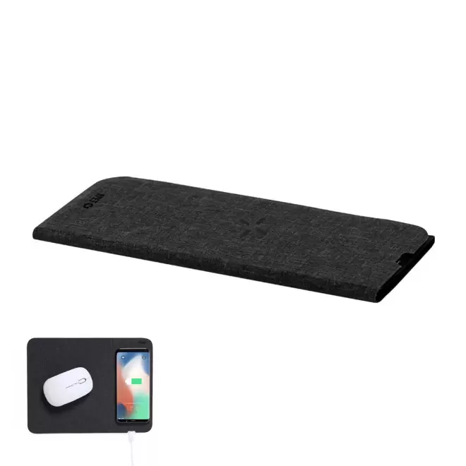 TAPIS SOURIS INDUCTION PERSONNALISABLE 'RELIUM POLY RPET' - noir