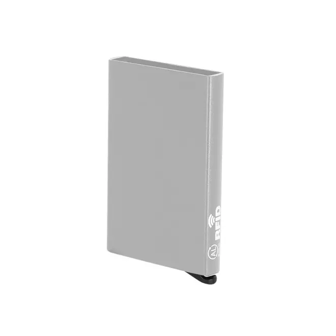 PORTE CARTE EN ALUMINIUM PERSONNALISABLE 'BANKIX' - argenté