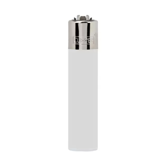 BRIQUET CLIPPER PERSONNALISABLE 'LARGE' - blanc