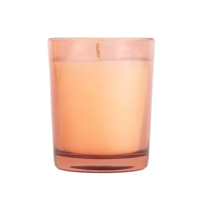 BOUGIE PARFUMEE PERSONNALISABLE EN VERRE 'COSYO' - rose