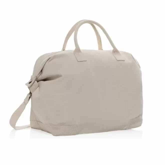 SAC WEEK-END TOILE RECYCLE PERSONNALISE 'VIHAR' - blanc cassé