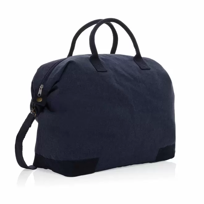 SAC WEEK-END TOILE RECYCLE PERSONNALISE 'VIHAR' - bleu marine