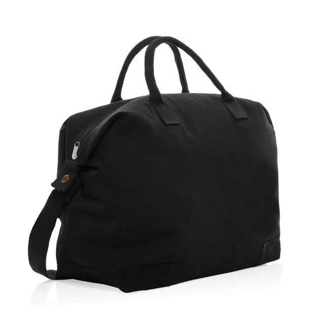 SAC WEEK-END TOILE RECYCLE PERSONNALISE 'VIHAR' - noir