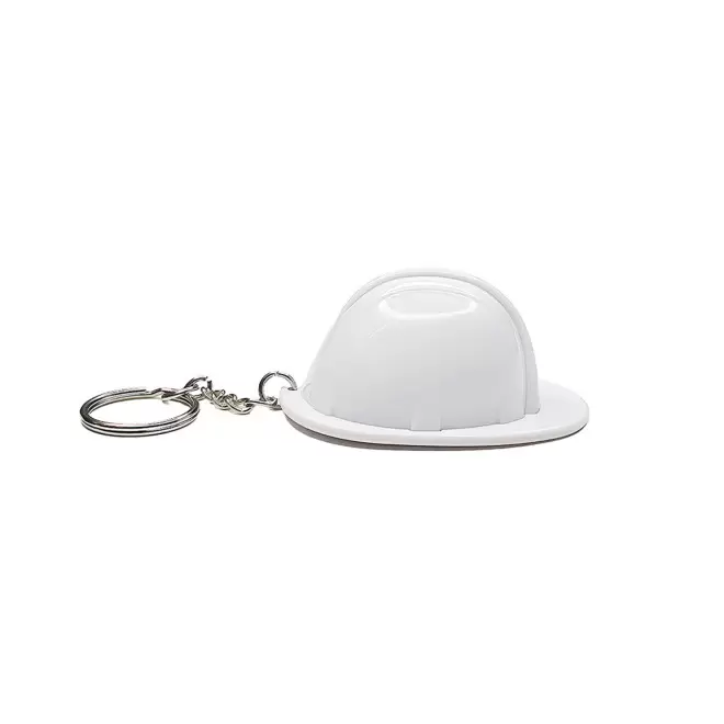 PORTE CLE CASQUE METRE PERSONNALISABLE 'CASCO' - blanc