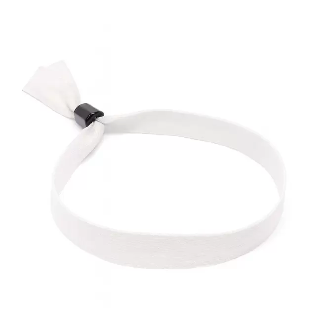 BRACELET TISSE PERSONNALISABLE 'ANIME TISSE PHOSPHO' - blanc