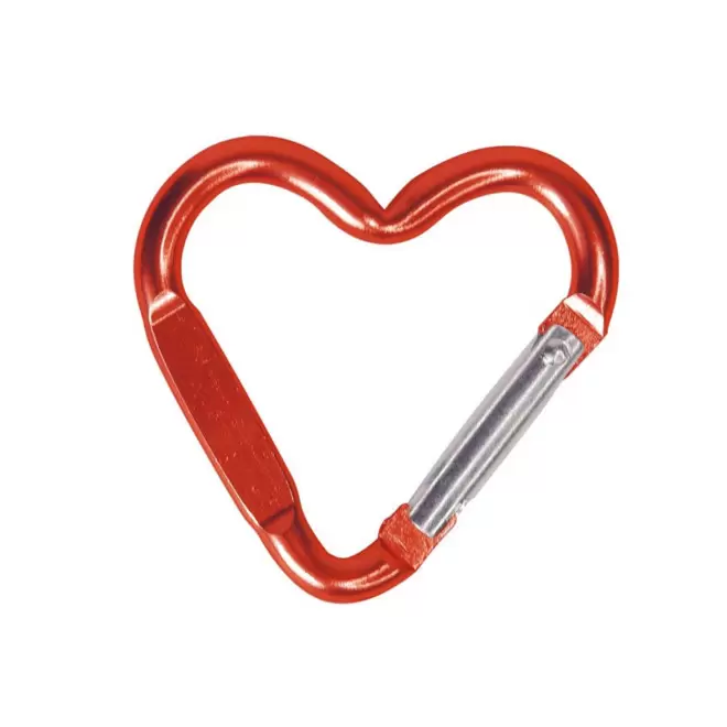 PORTE CLES MOUSQUETON PERSONNALISABLE 'WALL COEUR' - rouge