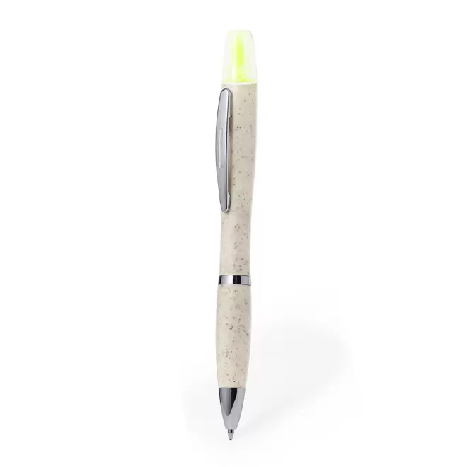 STYLO/SURLIGNEUR PERSONNALISABLE 'RIODUO BLE' - naturel