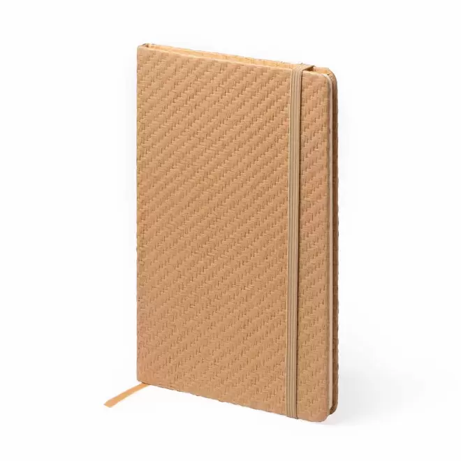 CARNET A5 EN PAILLE NATURELLE PERSONNALISABLE 'BOLGI'  - marron