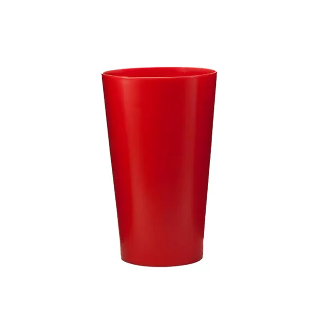 GOBELET QUADRI 30 CL PERSONNALISE 'CUP BUDGET COLOR' - rouge