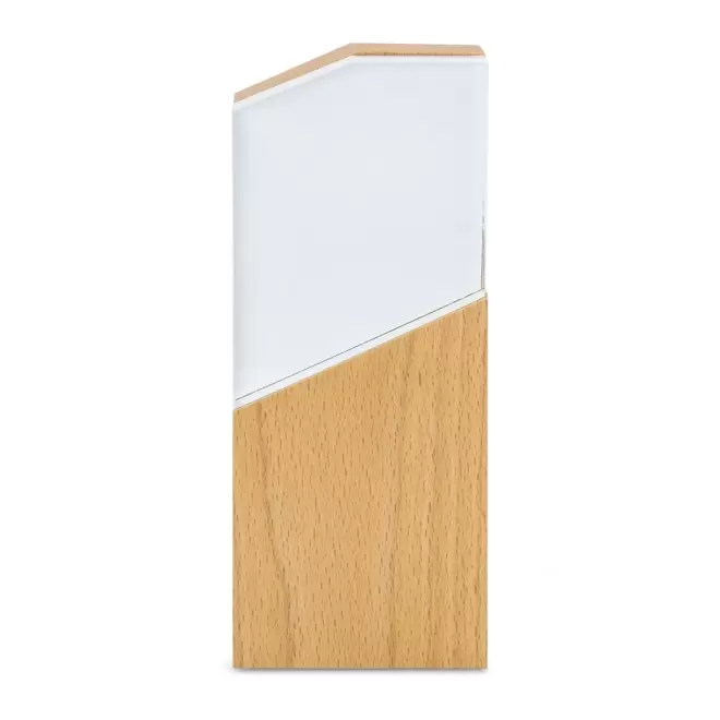 TROPHEE EN BOIS ET VERRE PERSONNALISE 'KAYNA QUADRI' - naturel