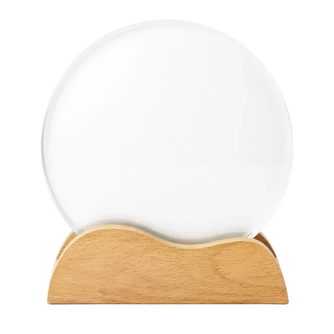 TROPHEE EN BOIS ET VERRE PERSONNALISABLE 'KAYNA QUADRI' - naturel