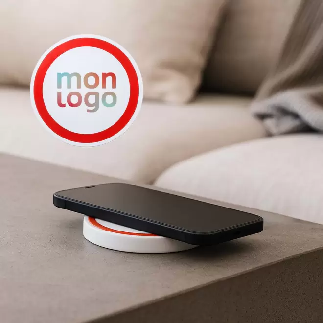 CHARGEUR INDUCTION PERSONNALISABLE 'STREAM COLOR' - bleu