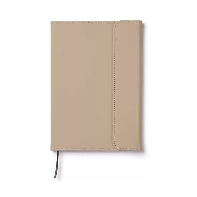 CARNET EN PU VINGA PERSONNALISABLE'MALO' - beige