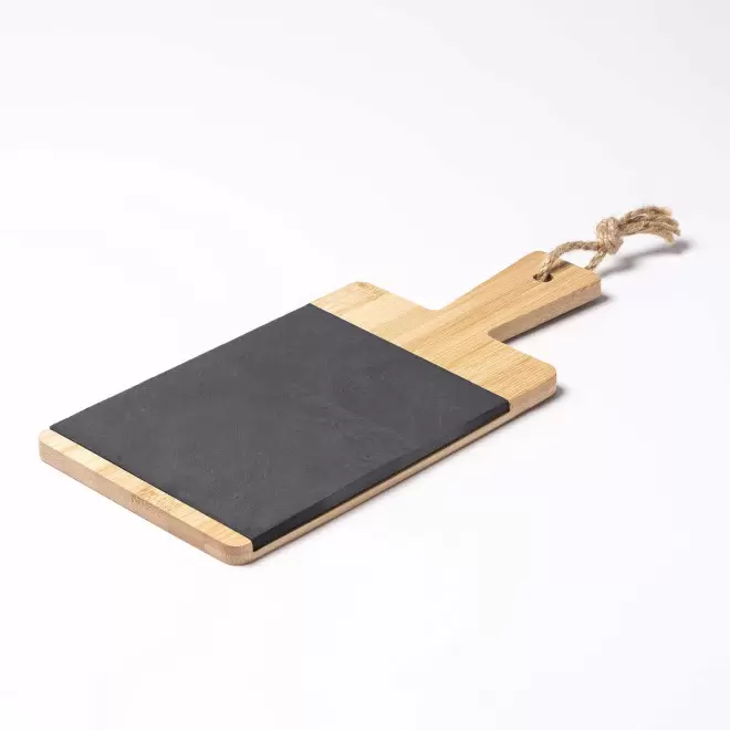 PLANCHE EN BAMBOU ET ARDOISE PERSONNALISABLE 'DOISA' - bambou