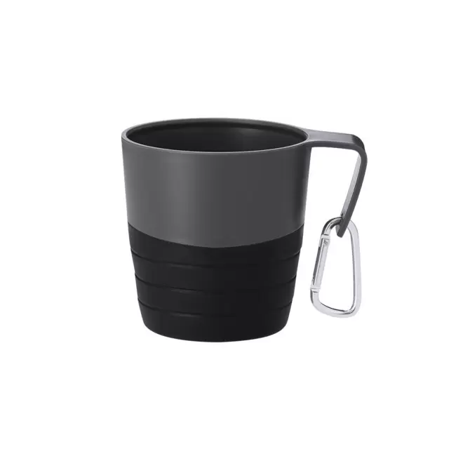 MUG PLIABLE AVEC MOUSQUETON PERSONNALISE 340ML 'MUGO' - noir