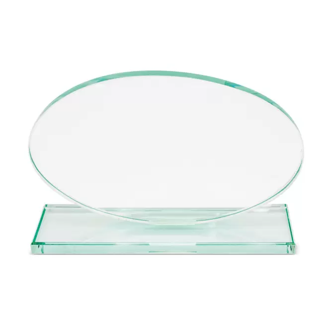 TROPHEE EN VERRE PERSONNALISABLE 'VICKY OVALE' - transparent