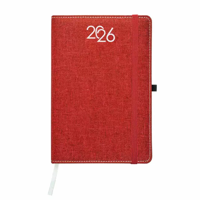 AGENDA JOURNALIER PERSONNALISABLE 'AGOSTO' - rouge