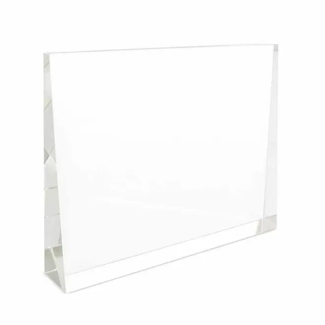 TROPHEE EN VERRE PERSONNALISABLE 'RECTANGLE SANS SOCLE' - transparent