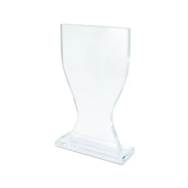 TROPHEE EN VERRE PERSONNALISABLE 'VICKY COUPE' - transparent