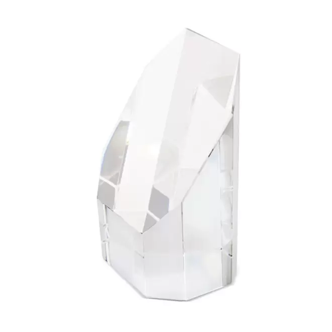 TROPHEE EN VERRE PERSONNALISABLE 'VICKY PRISME' - transparent