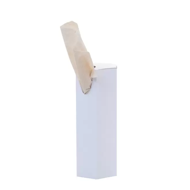 BOITE MOUCHOIR PERSONNALISABLE PAPIER RECYCLE 'TCHOUMA' - blanc
