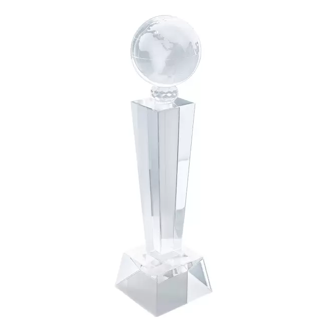 TROPHEE EN VERRE PERSONNALISABLE 'VICKY GLOBUS' - transparent