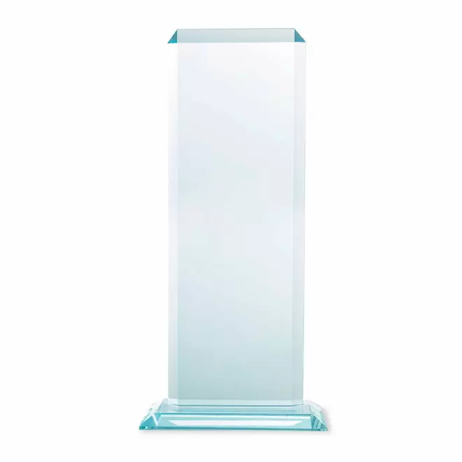 TROPHEE EN VERRE PERSONNALISABLE 'VICKY MENHIR' - transparent