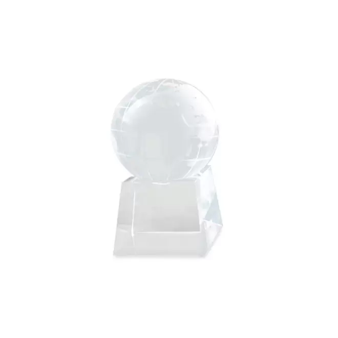 TROPHEE EN VERRE PERSONNALISABLE 'VICKY GLOBE 19' - transparent