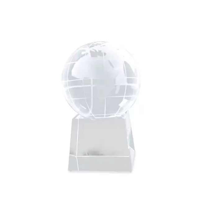 TROPHEE EN VERRE PERSONNALISABLE 'VICKY GLOBE 25' - transparent