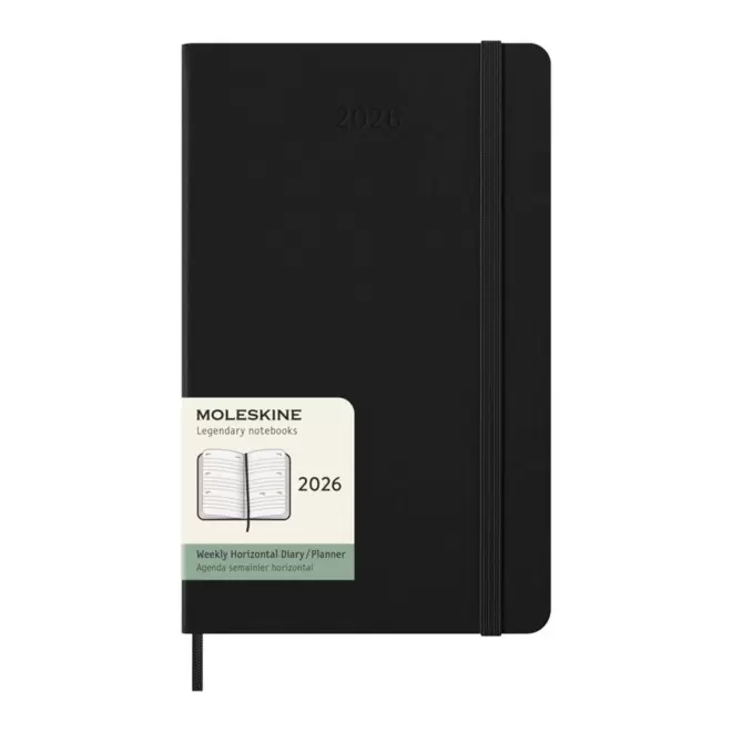 AGENDA SEMAINIER PERSONNALISABLE 'MOLESKINE RIGIDE' - noir