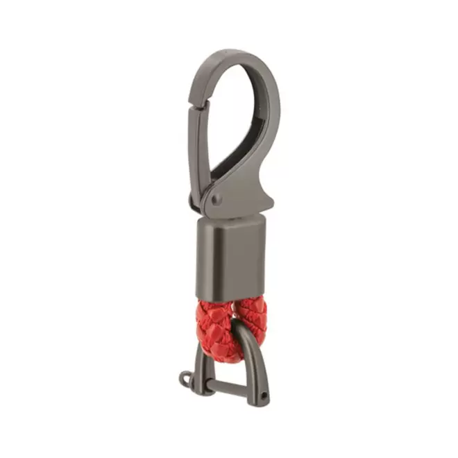 PORTE CLE CORDE MOUSQUETON PERSONNALISABLE 'MOUSCORDA' - rouge