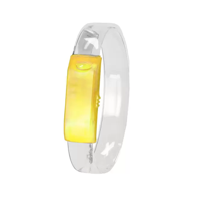 BRACELET LUMINEUX PERSONNALISE 'FUNYFUN' - jaune