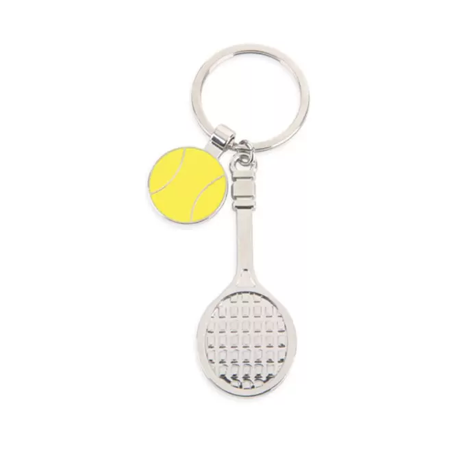 PORTE CLE EN METAL PERSONNALISABLE 'METALO PADELBALL' - argenté