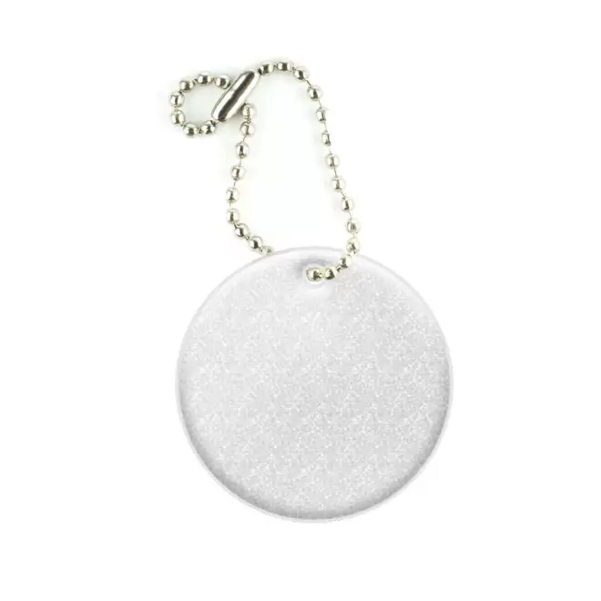 PORTE-CLE REFLECHISSANT PRO ROND PERSONNALISABLE 'SIMI' - gris