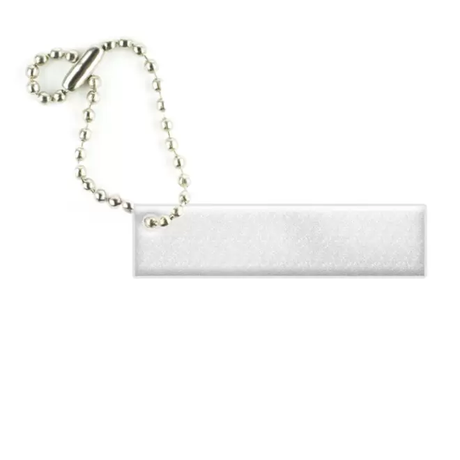 PORTE-CLE REFLECHISSANT NORME PERSONNALISABLE 'SIMI' - gris