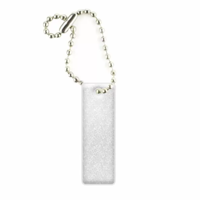 PORTE-CLE REFLECHISSANT NORME PERSONNALISABLE 'SIMI' - gris