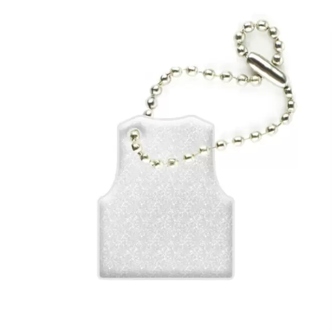 PORTE-CLE REFLECHISSANT NORME PERSONNALISABLE 'SIMI' - gris