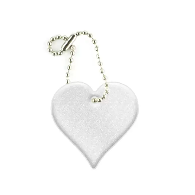 PORTE-CLE REFLECHISSANT PRO COEUR PERSONNALISABLE 'SIMI' - gris