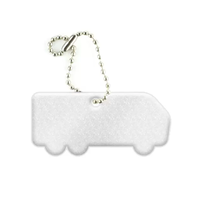 PORTE-CLE REFLECHISSANT PRO CAMION PERSONNALISABLE'SIMI' - gris